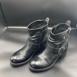 Sleek Black Moto Boots